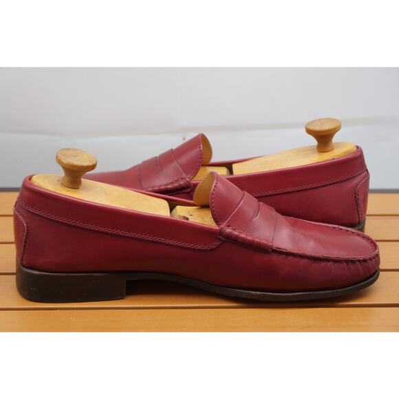 Rare TOD\'S Italy Men Red Leather Penny Loafers Size 10UK / 11US